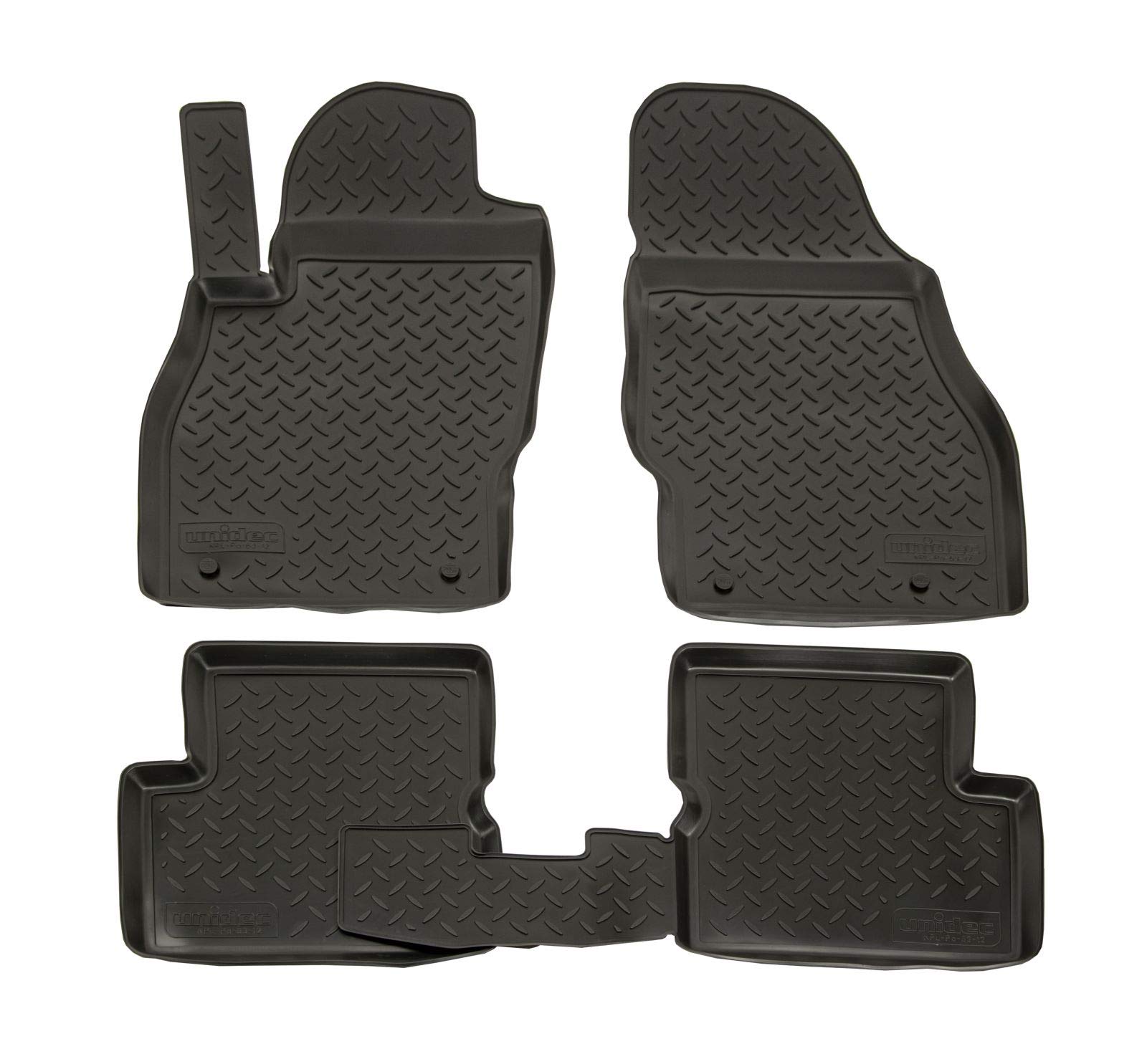 Tappetini Auto In TPE J&J AUTOMOTIVE NORM 3D Per Fiat Tipo Dal 2015 - Kit 4 Pezzi, Nero, Antiscivolo, Inodore