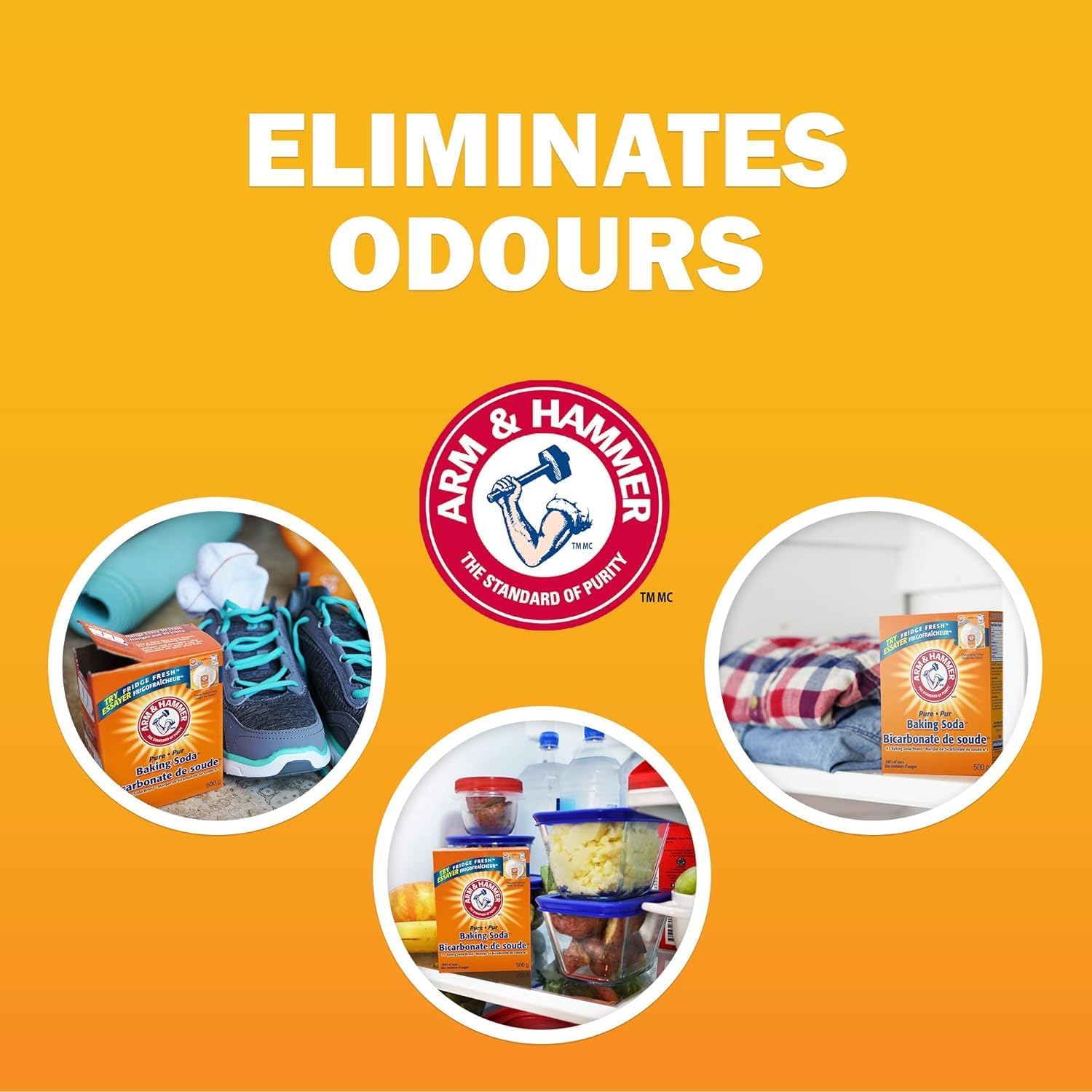 ARM & HAMMER Baking Soda Shaker, Dual Sided Easy Pour Dispenser, For Baking, Cleaning and Deodorizing, 340g - Image 4