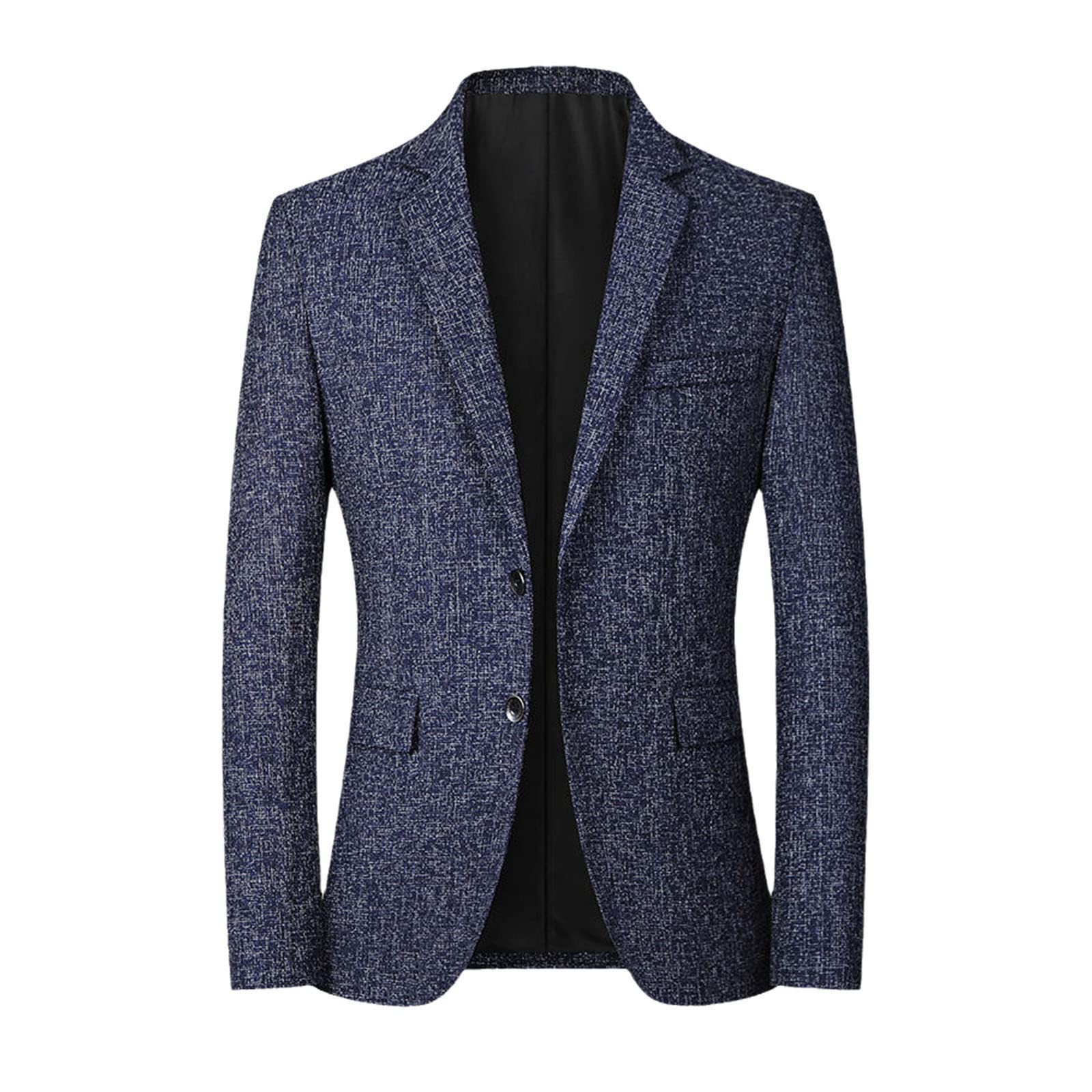 Blazer décontracté bleu pour homme à rayures élégantes - 8