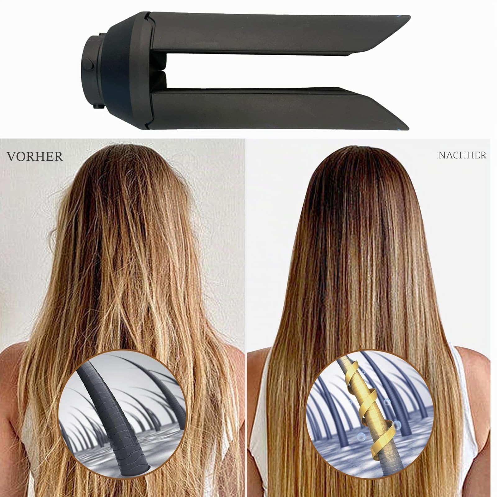 Verbesserter Haarglätteraufsatz für Dyson Airwrap HS01 HS05 HS08, Pre-Styling-Föhnbürste für lockiges Haar, Aufsatzteile für Haarstylinggeräte