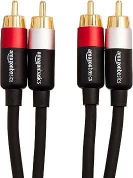 Behringer U-CONTROL UCA222 Ultra-Low Latency 2 In/2 Out USB Audio Interface with Digital Output & Amazon Basics 2-Male to 2-Male RCA Audio Cable - 2.4 meters
