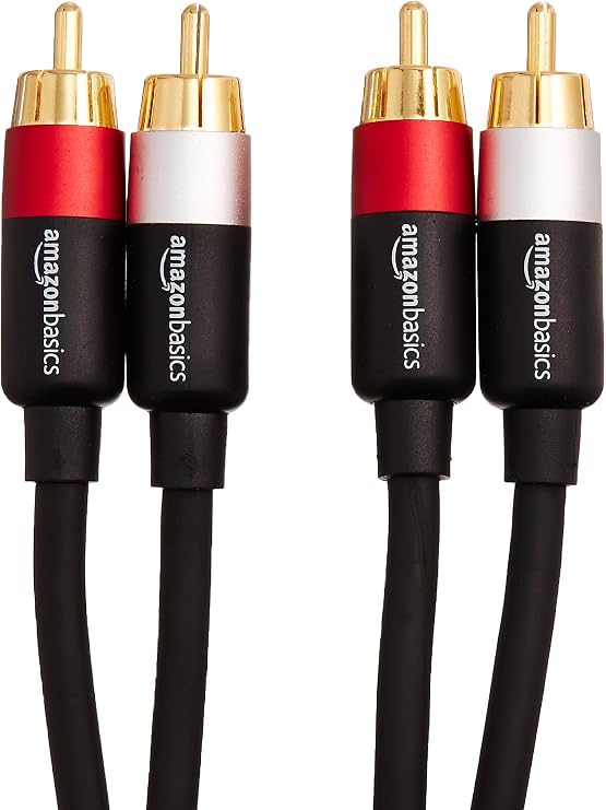 Behringer U-CONTROL UCA222 Ultra-Low Latency 2 In/2 Out USB Audio Interface with Digital Output & Amazon Basics 2-Male to 2-Male RCA Audio Cable - 2.4 meters