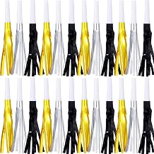 24 Pcs New Years Noise Makers, Birthday Party Blowers, for New Year Party Favors, Baby Shower, Kids Birthday, Gold, Silver, Black