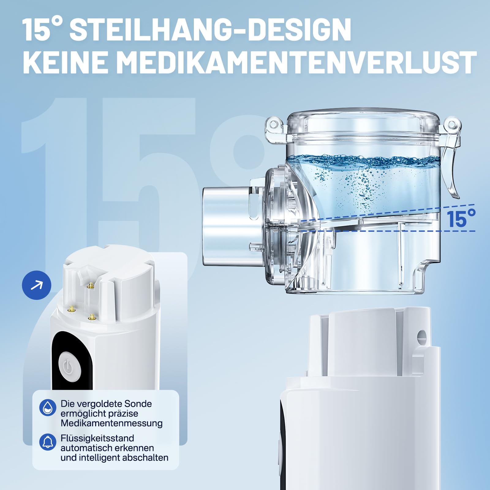 Portable Nébuliseur Aérosol Portable Pour Adulte Enfant bébé, Nebulisateur Affichage Numérique Silencieux, Portable Inhalateur Electrique Aérosol Pour La Maison et Le voyage