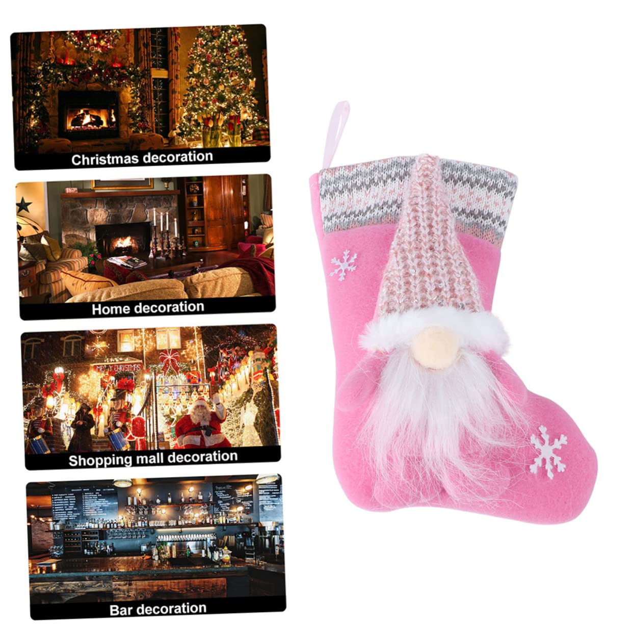 2piezas Decoración Navideña De Calcetines Muñecos Faceless Doll para Colgar Casa Accesorios De Navidad para Puertas y Ventanas