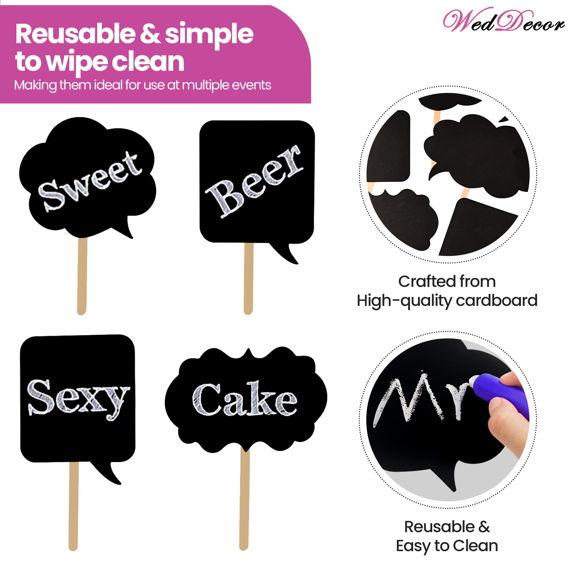 18 Accessori Divertenti Per Foto Booth Con Bastoncini in Bamboo, Decorazioni Per Festa Di Laurea E Compleanno Gadget Per Eventi E Celebrazioni