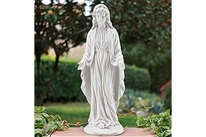 YOLENY Premium Grade Virgen de Guadalupe Stone Compound Resin Outdoor Holy Statue...