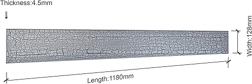 Miniatura 6 de Easy Peel & Stick Tablón de pared o panel de madera envejecida hazlo tú mismo, 12 piezas  19.50 pies cuadrados  grande 5.0 x 46.5 pulgadas.