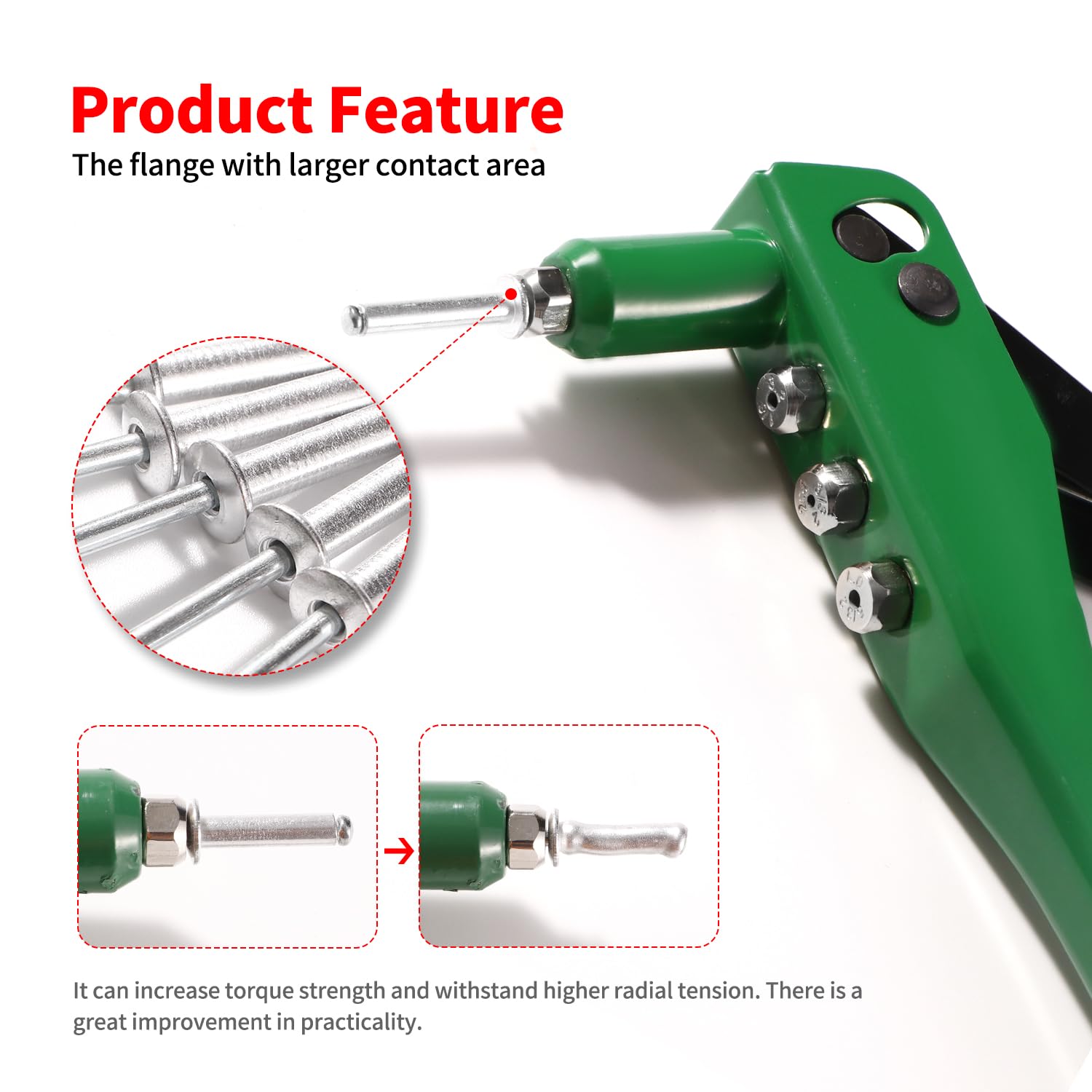 YIXISI 50 Pezzi M4.8x25 mm Rivetti Ciechi in Alluminio, Grande Flangia Alluminio Rivetti Ciechi, Rivetti Ciechi con Testa a Cupola, per Metallo Legno Plastica