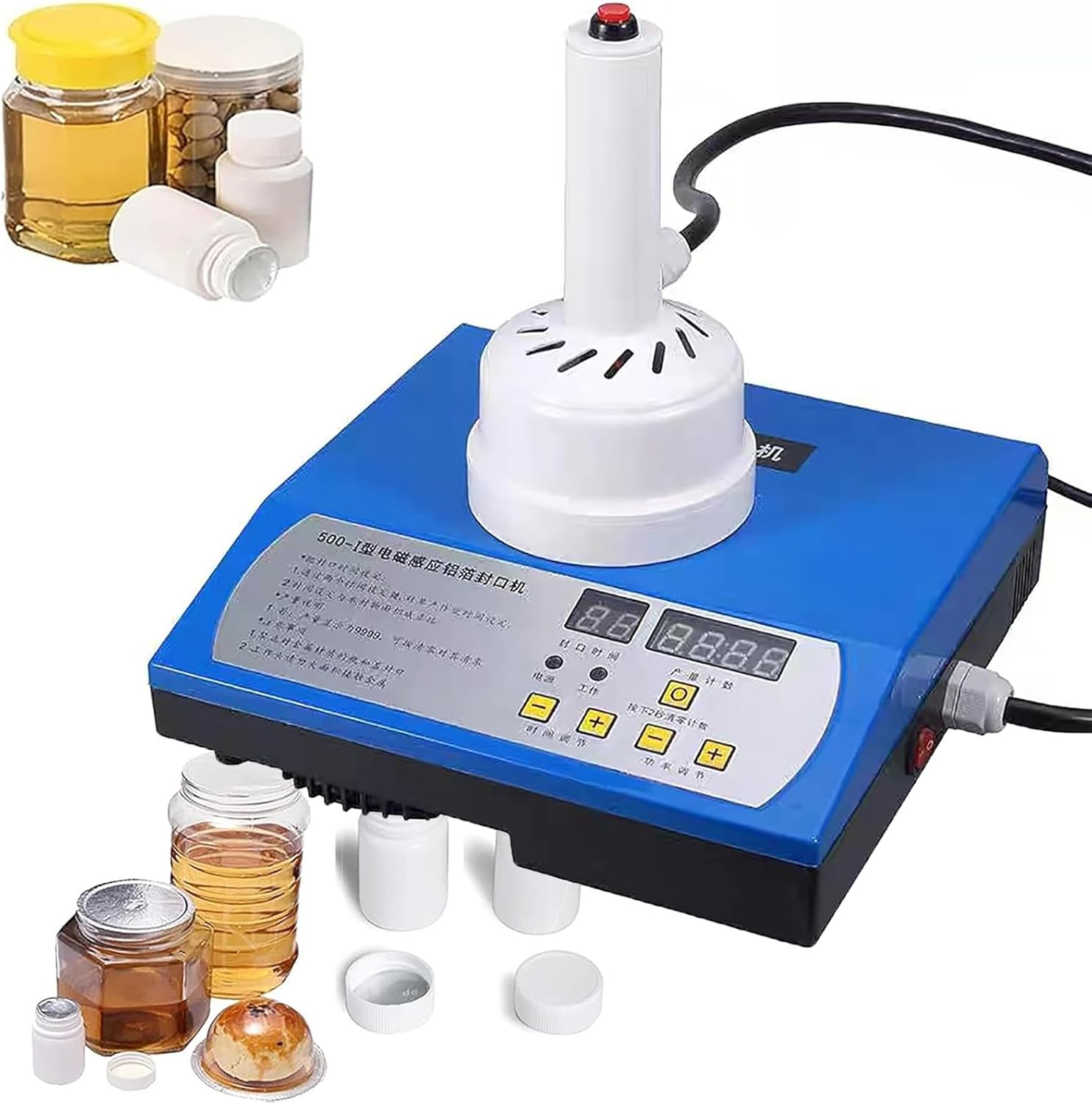 Handheld Induction Sealer 15mm -130mm Induction Bottle Cap Sealer Electromagnetic Induction Aluminum Foil Sealing Machine for Bottles