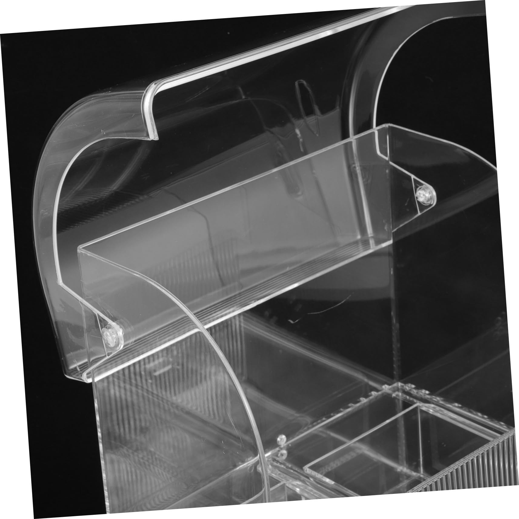 CALLARON Scatola Organizer per Cosmetici Grande in Acrilico, Porta Trucchi da Scrivania con Cassetti, Design Trasparente per Bagno e Accessori Make Up