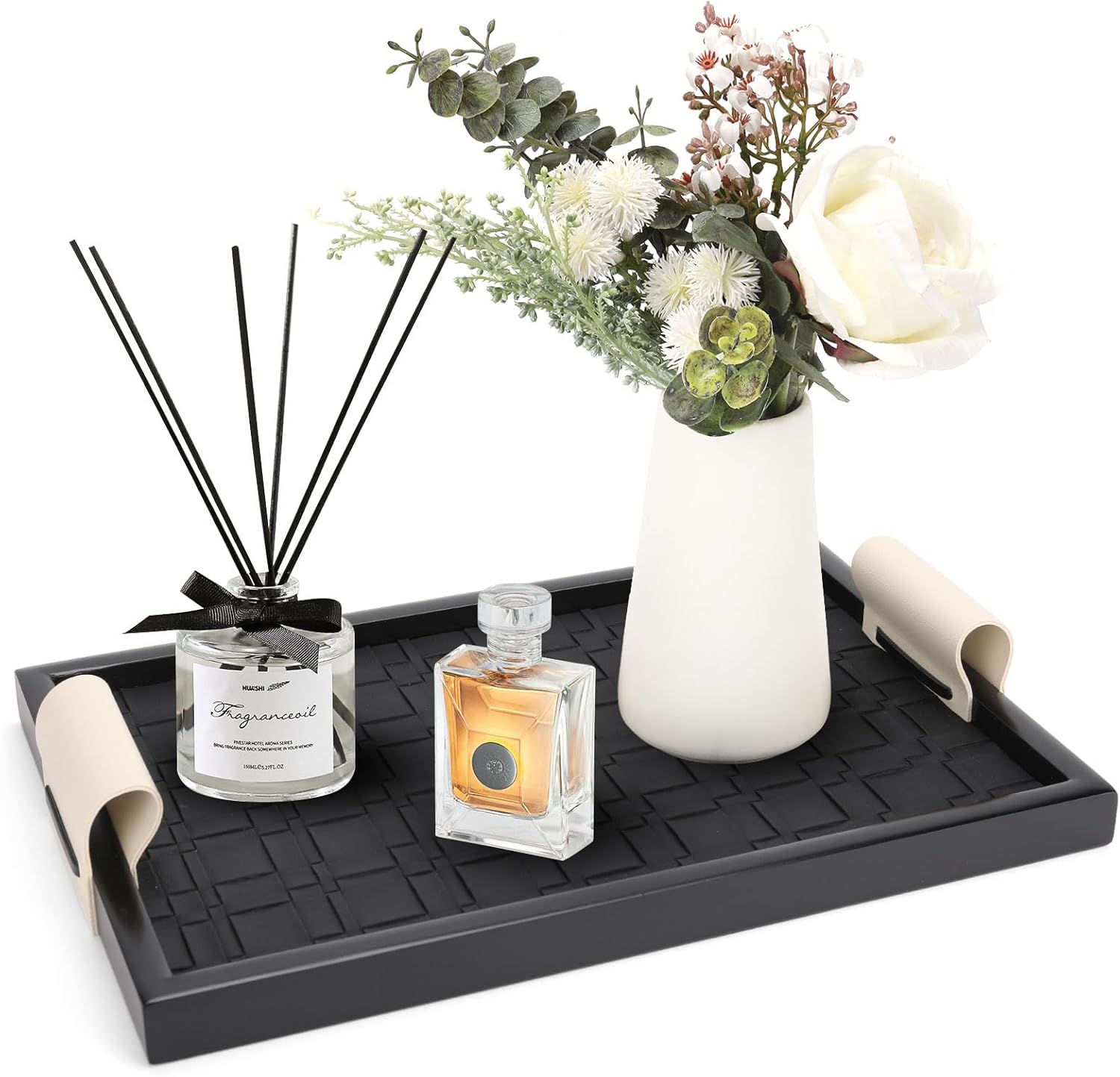 Leather Decorative Tray for Home Decor, Decorative