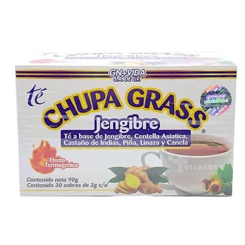 Miniatura 4 de Paquete de 2 té de fórmula mejorada CHUPA GRASS y PANZA – jengibre a base de té, Gotu Kola y Cinammon, piña Jengibre (30 bolsas de té/0.10 onzas