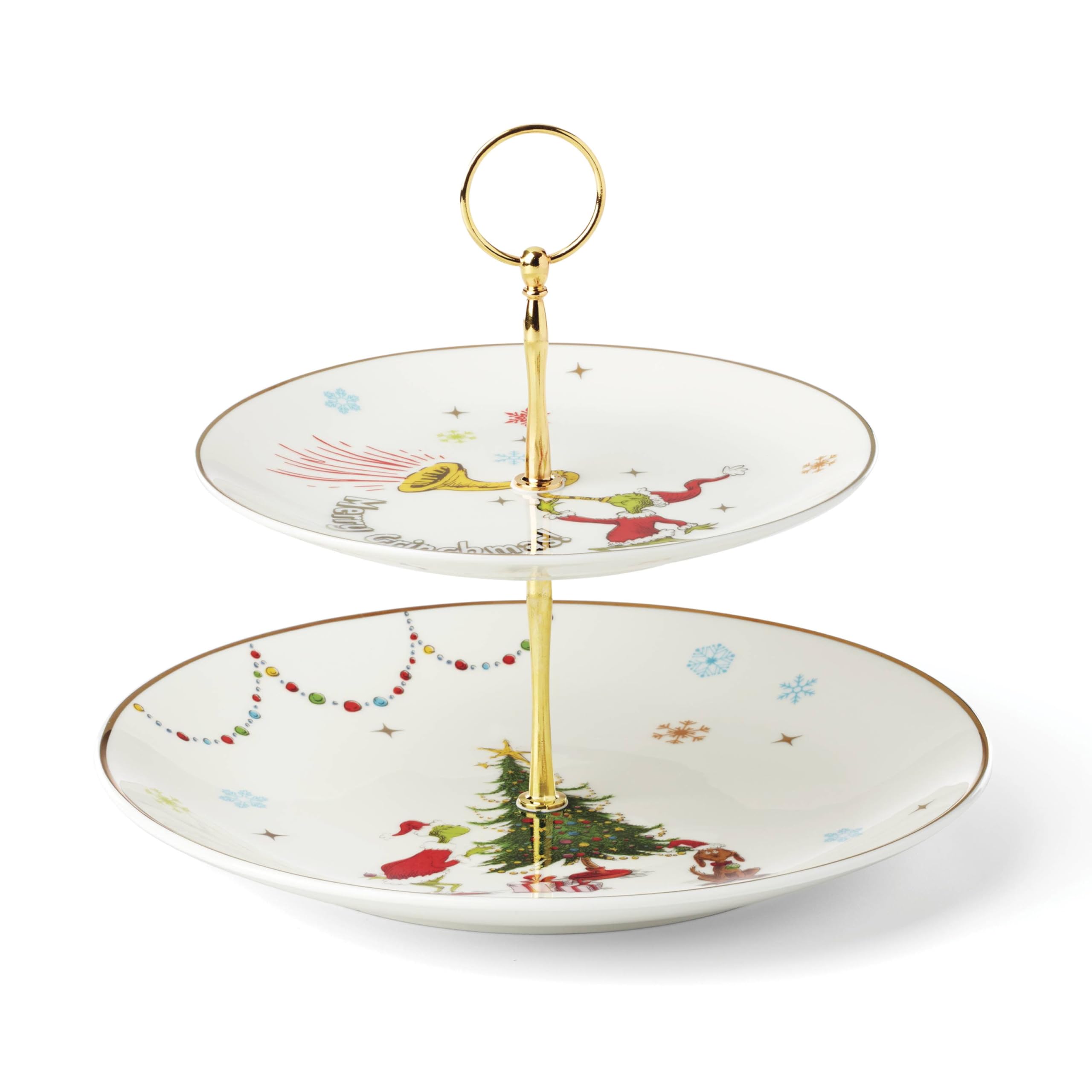 Amazon.com | Lenox 897085 Merry Grinchmas Dinnerware 2-Tiered