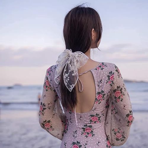 Miniatura 4 de Lazos de encaje blanco roto para mujeres y niñas, lindos accesorios de peinado Kawaii para niñas, regalos para niñas adolescentes, cosas estéticas