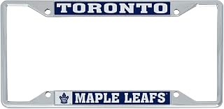Toronto Maple Leafs Team NHL National Hockey League Metal License Plate Frame for Front or Back of Car Officially Licensed (Traditional)