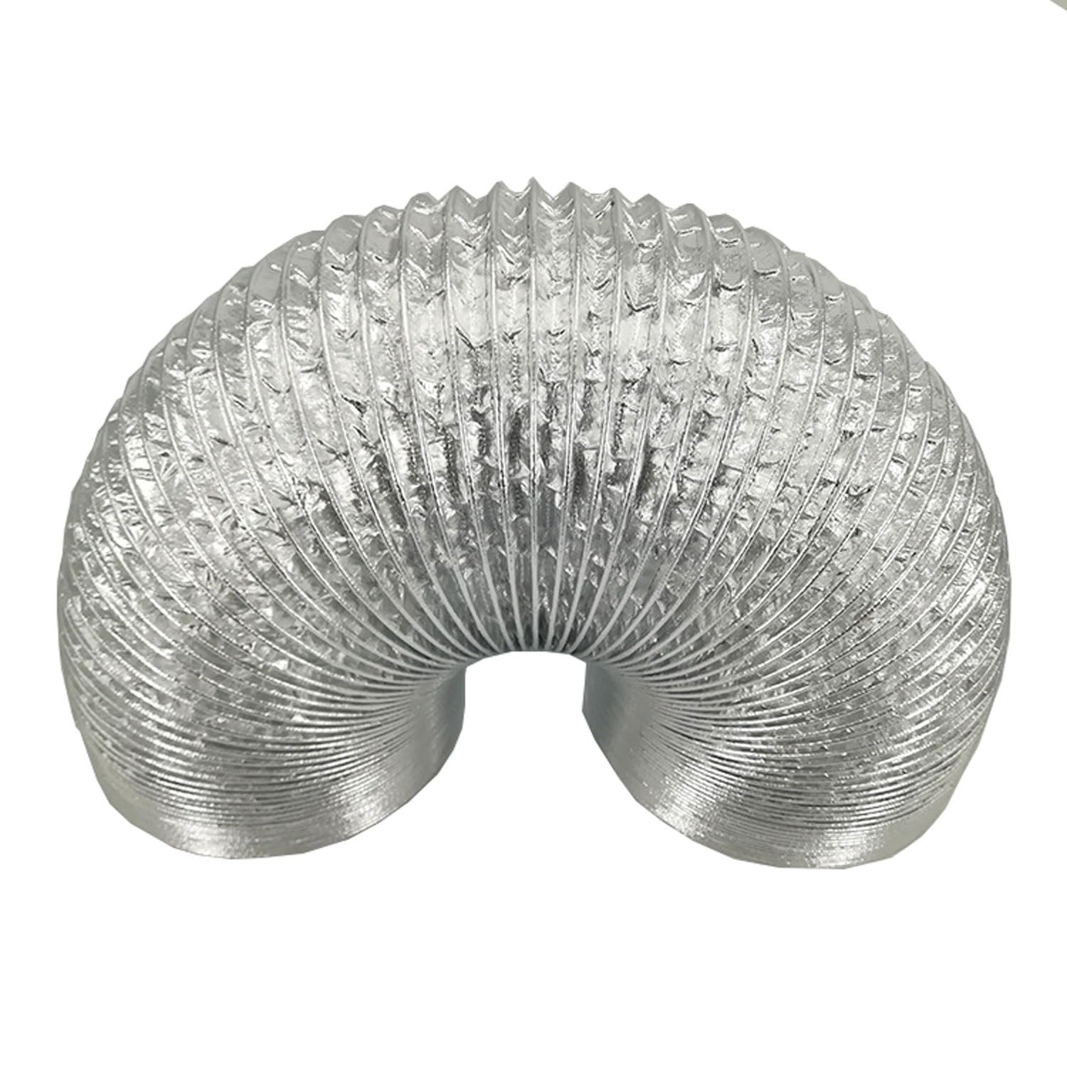 Condotto flessibile in foglio di alluminio, Tubo flessibile di ventilazione da 80-300 mm di diametro, lunghezza 2-5 m con 2 fascette for condotti(5m,300mm)