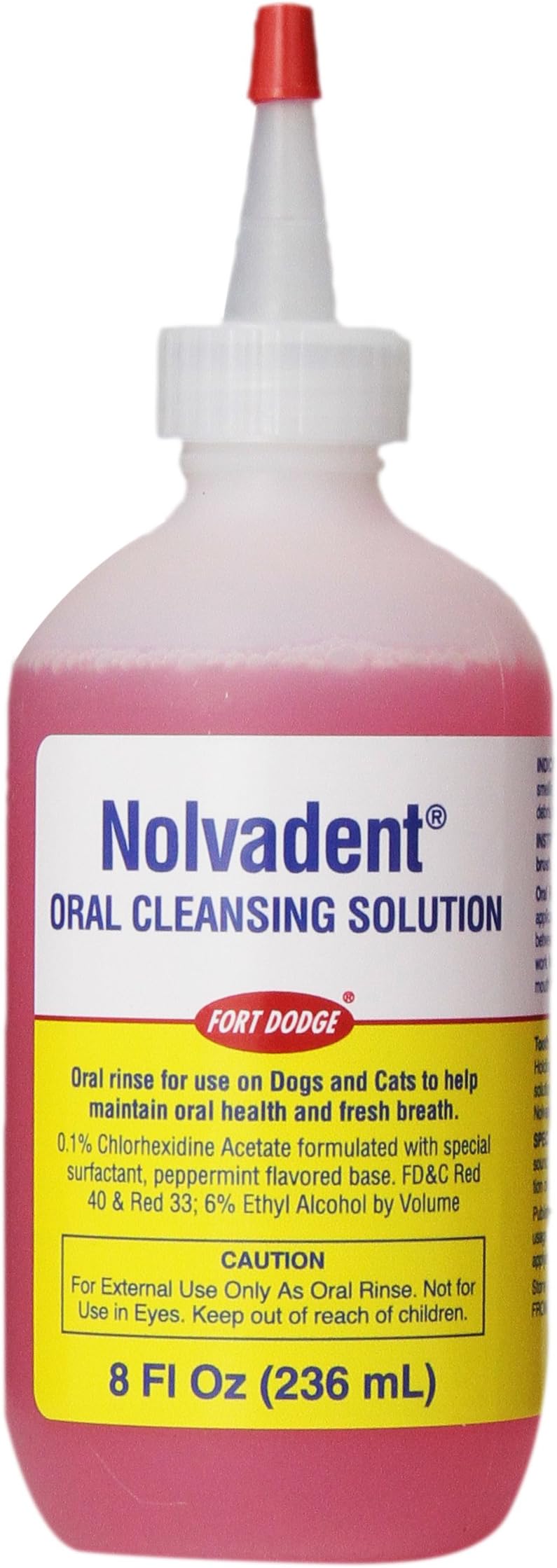 Fort Dodge Animal Nolvadent Oral Cleansing Solution Bottle, 8-Ounce