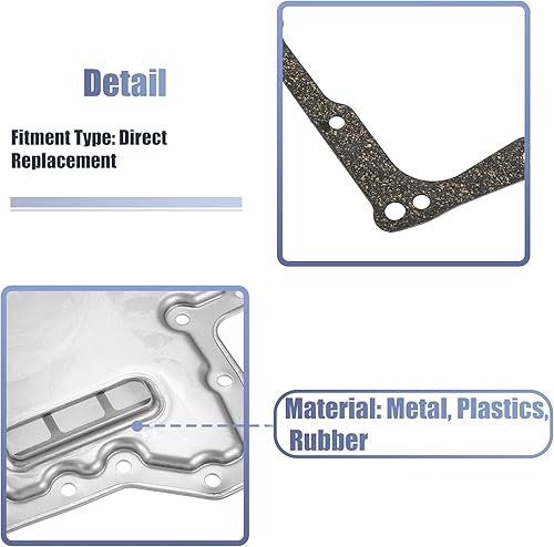 Miniatura 4 de X AUTOHAUX Juego de juntas de cárter de aceite para filtro de transmisión JR710E para Nissan 370Z 2015-2020 para Infiniti Q50 Q60 137710 103010
