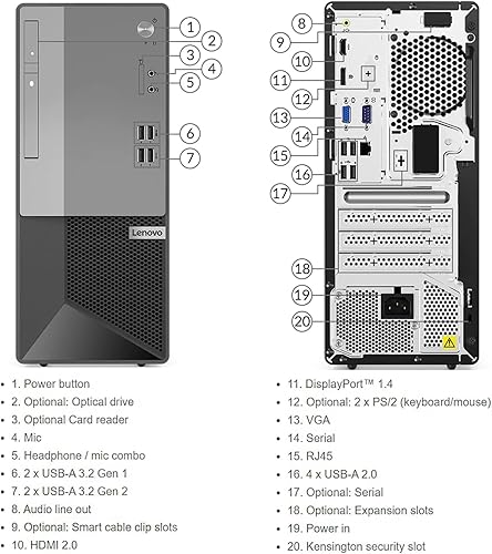 Miniatura 6 de Lenovo ThinkCentre Tower Business Desktop Computer, Intel Hexa-Core i5-12400 (Beat i7-11700), RAM DDR4 de 16 GB, SSD PCIe de 1 TB, DVDRW, adaptador