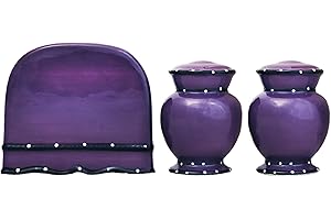 Vibrant Purple Rose Refillable Ceramic Tabletop Salt and Pepper Shaker Set