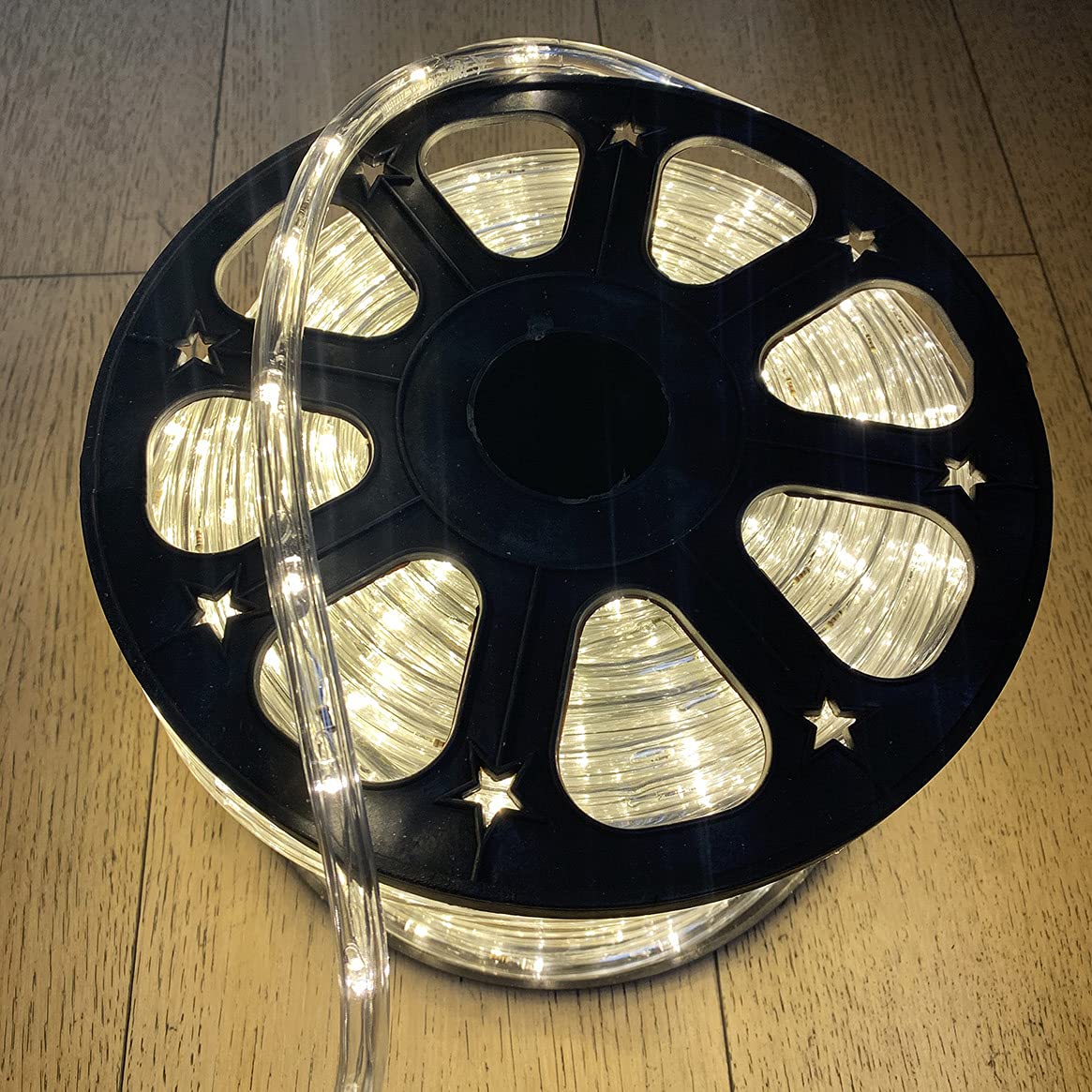 Silamp Bobina 50 metri TUBO LED luminoso luce bianca Calda 220v IP65 LUCE FISSA 2pin