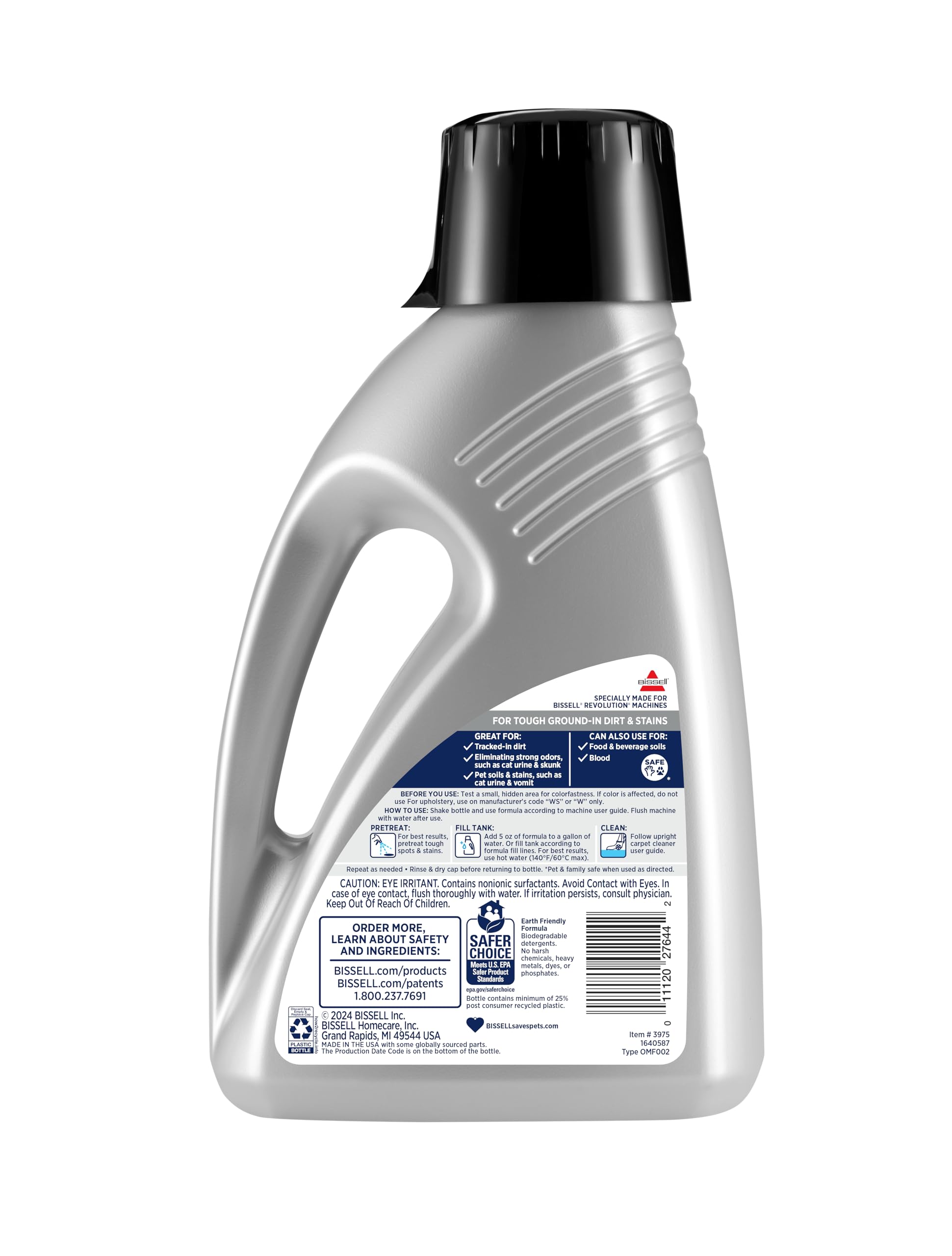 Bissell Revolution Upright Deep Cleaner Formula detergente per tappeti e tappezzeria, 1,4 l, 3975