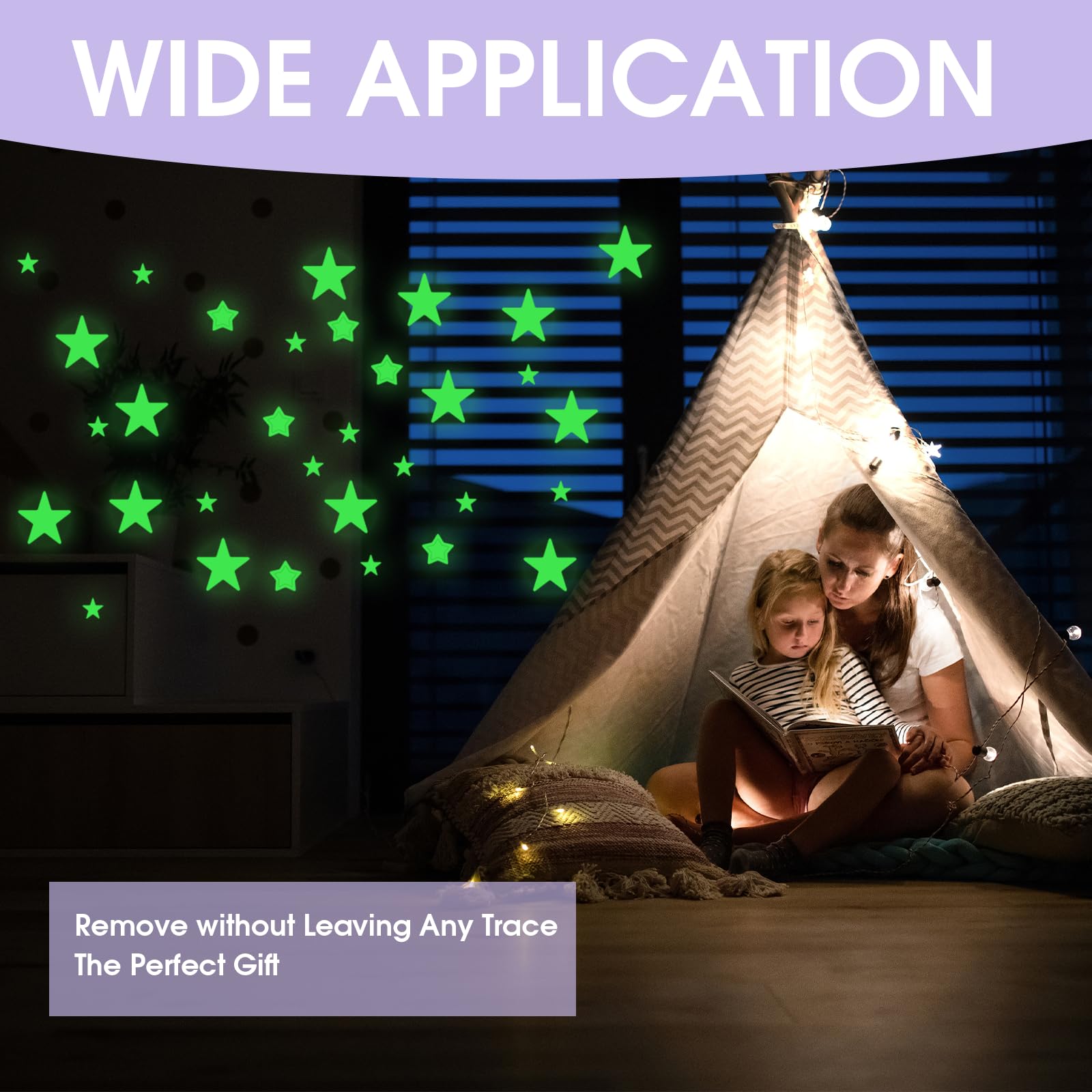Pegatinas Estrellas Fluorescentes 442 Piezas para Techo Decoración Cielo Estrellado Autoadhesiva para Dormitorio