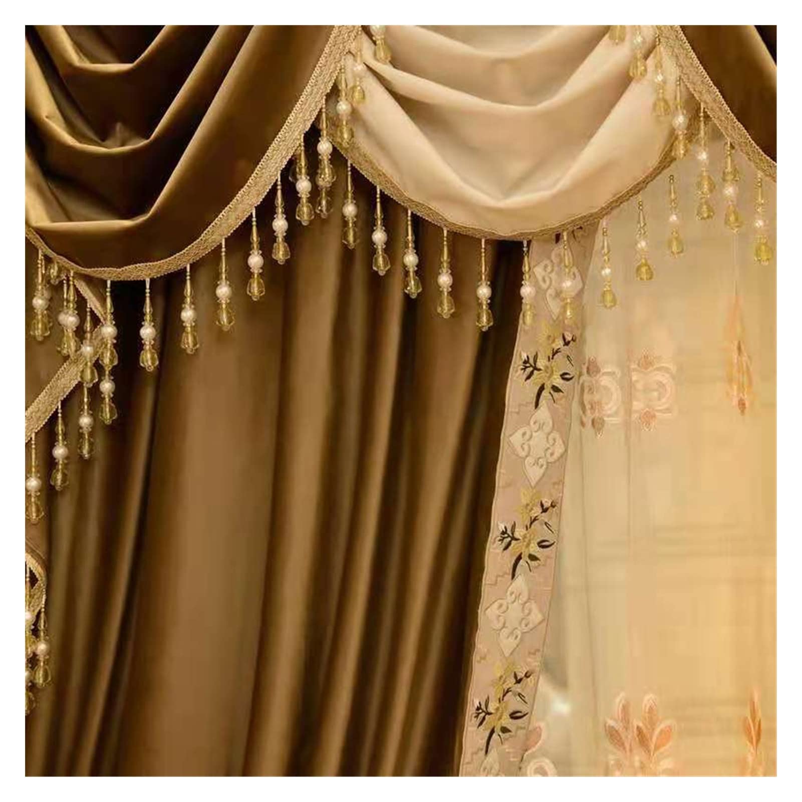 Amazon｜カーテン 居間のためのカーテン贅沢な宮殿のシンプルな