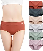 Women's Panties, Set of 6, Regular Shorts, High Waist, Organic Cotton, Deep, Underwear, Breathable, Stretchy, Deodorizing, Antibacterial, Women's, Cotton, No Pinching, Gentle Touch, Cotton,