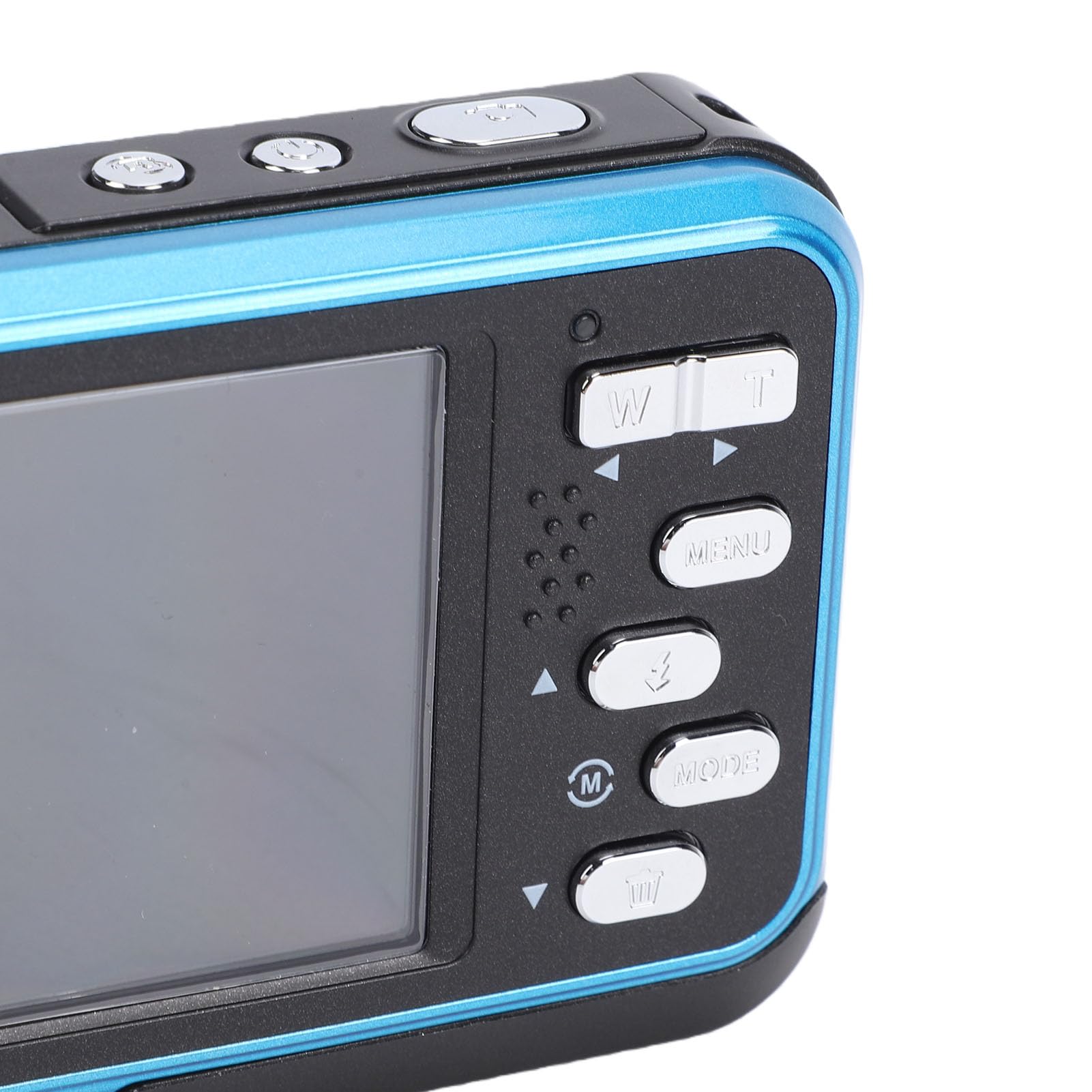 VBESTLIFE Fotocamera Subacquea 4K, Fotocamera Digitale Impermeabile a Doppio Schermo con Messa a Fuoco Automatica da 48 MP con Scheda da 32 GB e Luce di Riempimento per Snorkeling, Nuoto e (BLUE)