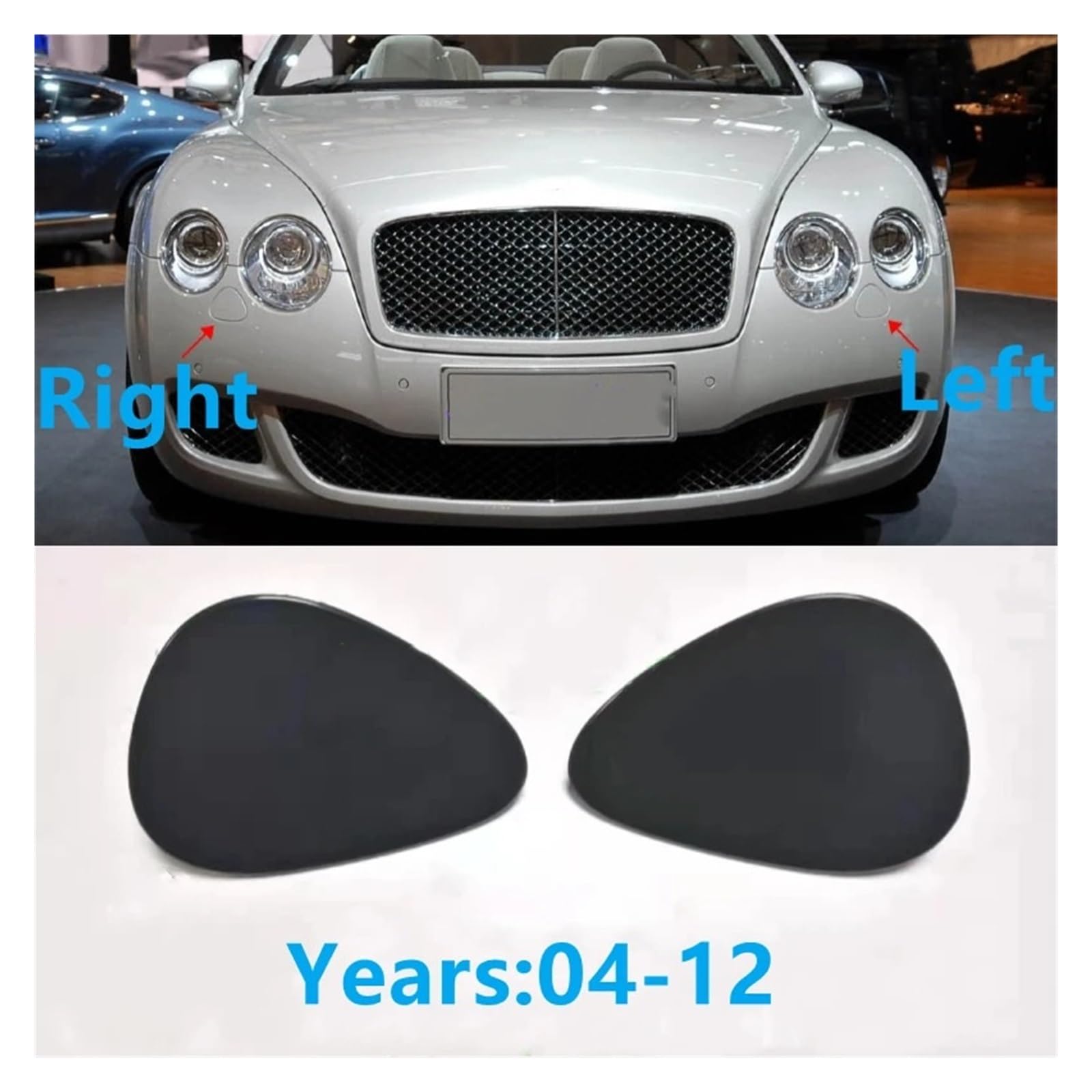 XEBRAD Scheinwerferwaschdüsenabdeckung Für Bentley Flying Spur 2004-2018 - Linke Seite