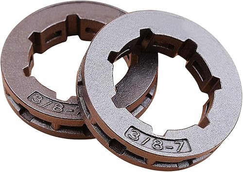 Piñón de llanta de tambor de embrague 3/8"-7 se adapta a Hus-qvarna ST-HL 038 MS380 MS381 piezas de repuesto para motosierra (2/paquete)
