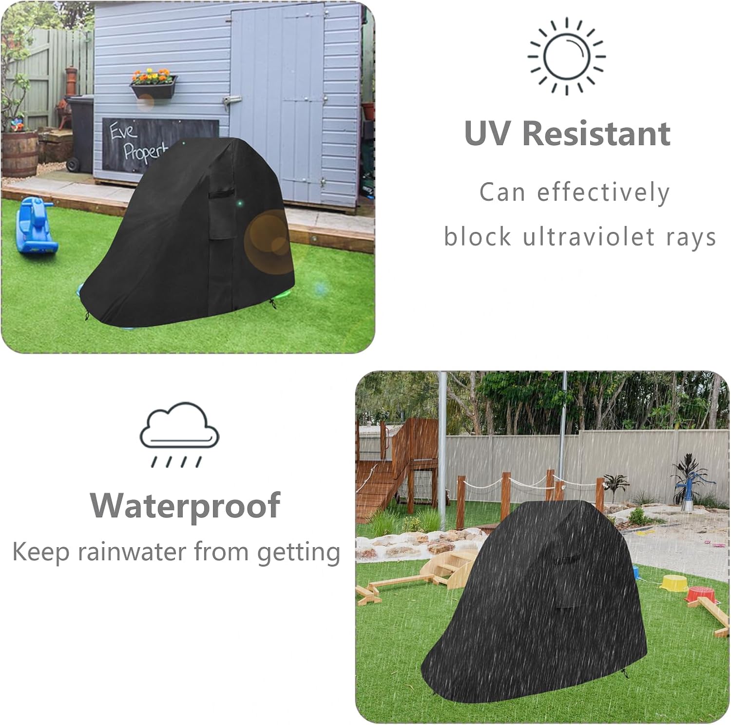 Toddler Slide Cover,Fit to Hide and Seek Climber,Waterproof Dust Proof Anti-UV Outdoor playset toy Cover,Cover only