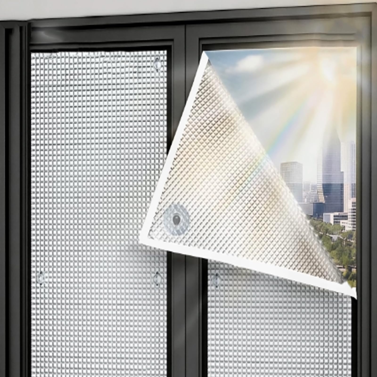 Privacy Reflective Window Film,9mm Aluminum Foil Insulation Foil,Sunshade Cooling Sun Protection Film,Light Blocking Window Tint,Glass Tint Sticker,for Home and Office (100x160cm)