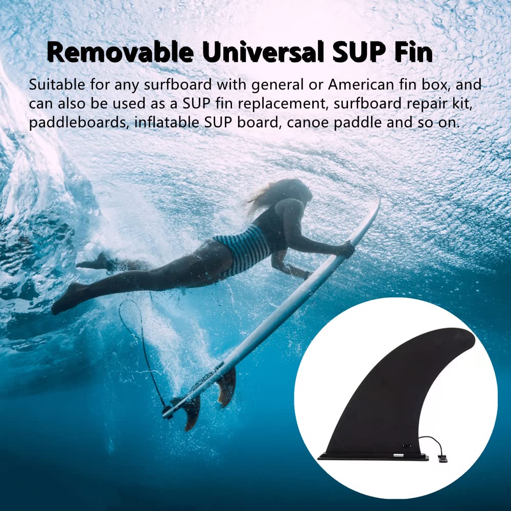 Universale, pinna centrale estraibile, tavola da surf SUP Longboard Finne, ricambio per pinne gonfiabili, in nylon rinforzato e sicuro, per sup board, kayak gonfiabile