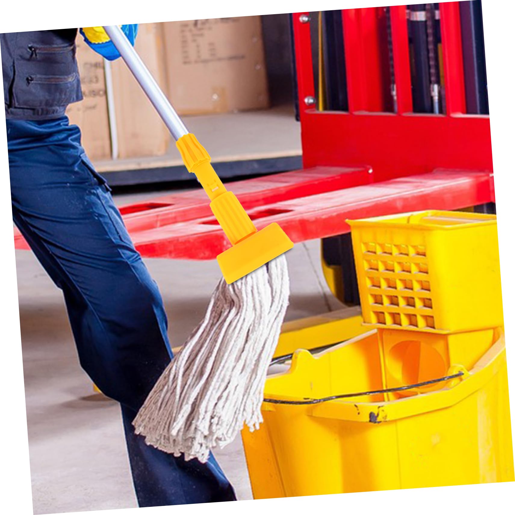 minkissy 10 STK Mop-Clip abziehbar waschbare tatsächl Moppkopf Befestigung Aufnahme Gelb Kunststoffklammern für Mopp Moppkopfklemmen Kommerziell Wischmop Wachsmopp Futter Tigerclip Plastik
