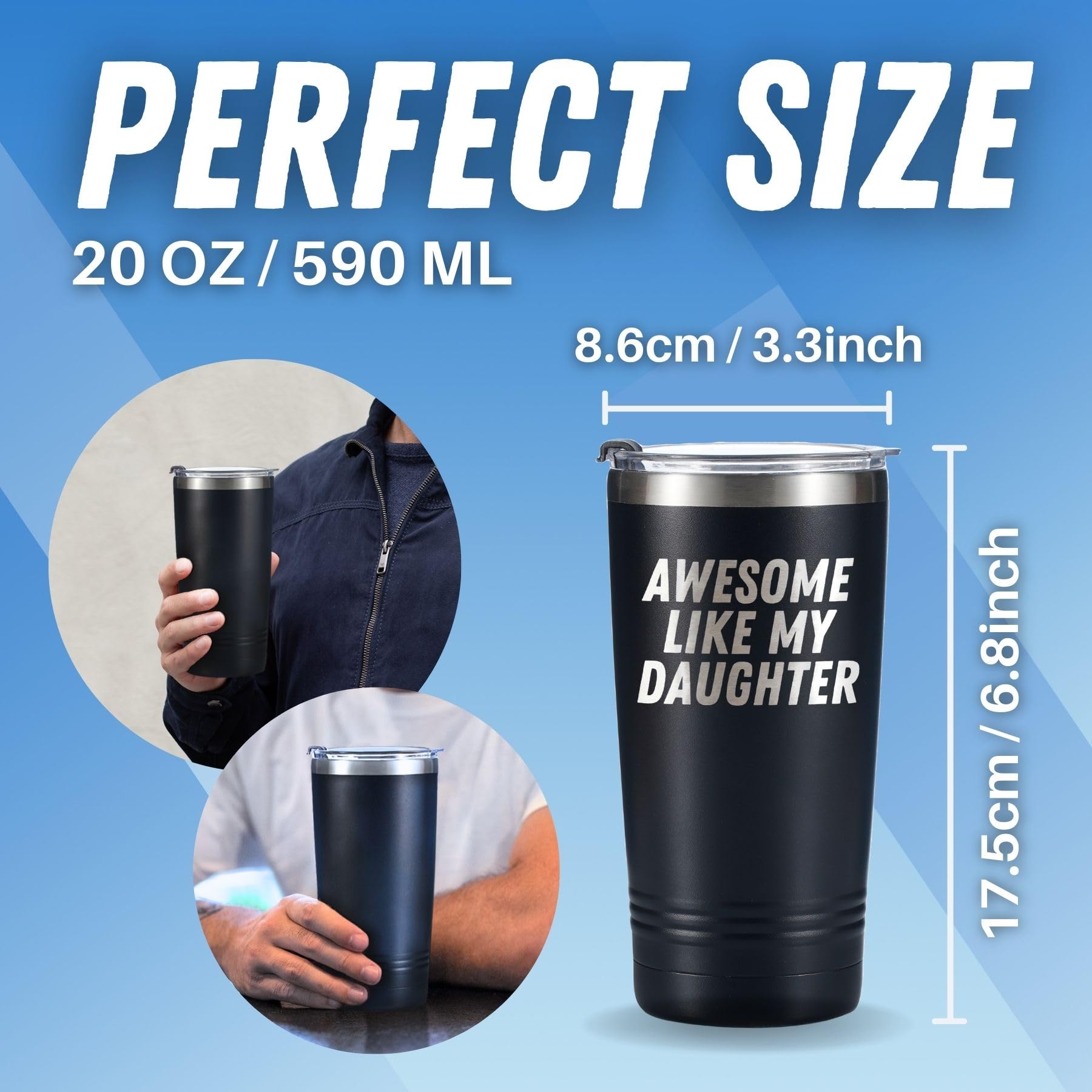 Onebttl 20oz Insulated Tumbler – “Sawdust Is Man Glitter” Woodworking Gift For Men