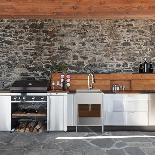 Miniatura 3 de Transolid EWS-2422S - Fregadero y soporte de lavado de acero inoxidable de 24 pulgadas de ancho x 22.1 pulgadas de profundidad x 35.2 pulgadas de