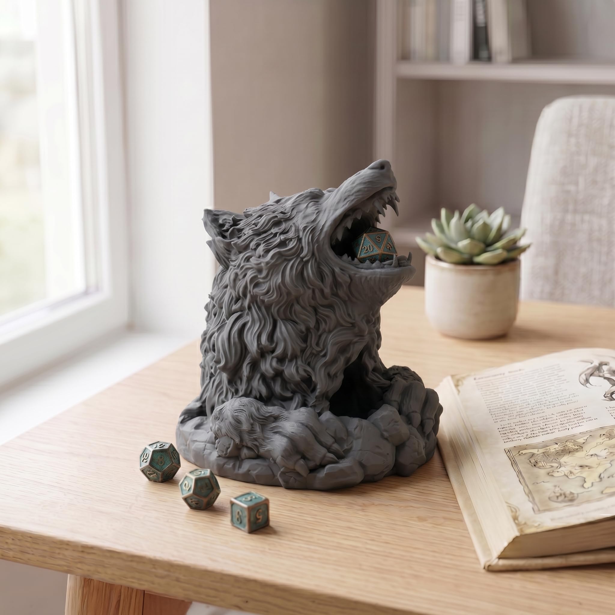 Wolf Dadi Torre | DND Dice Tower Tabletop RPG P&P DSA Fantasy Dungeons Dragons