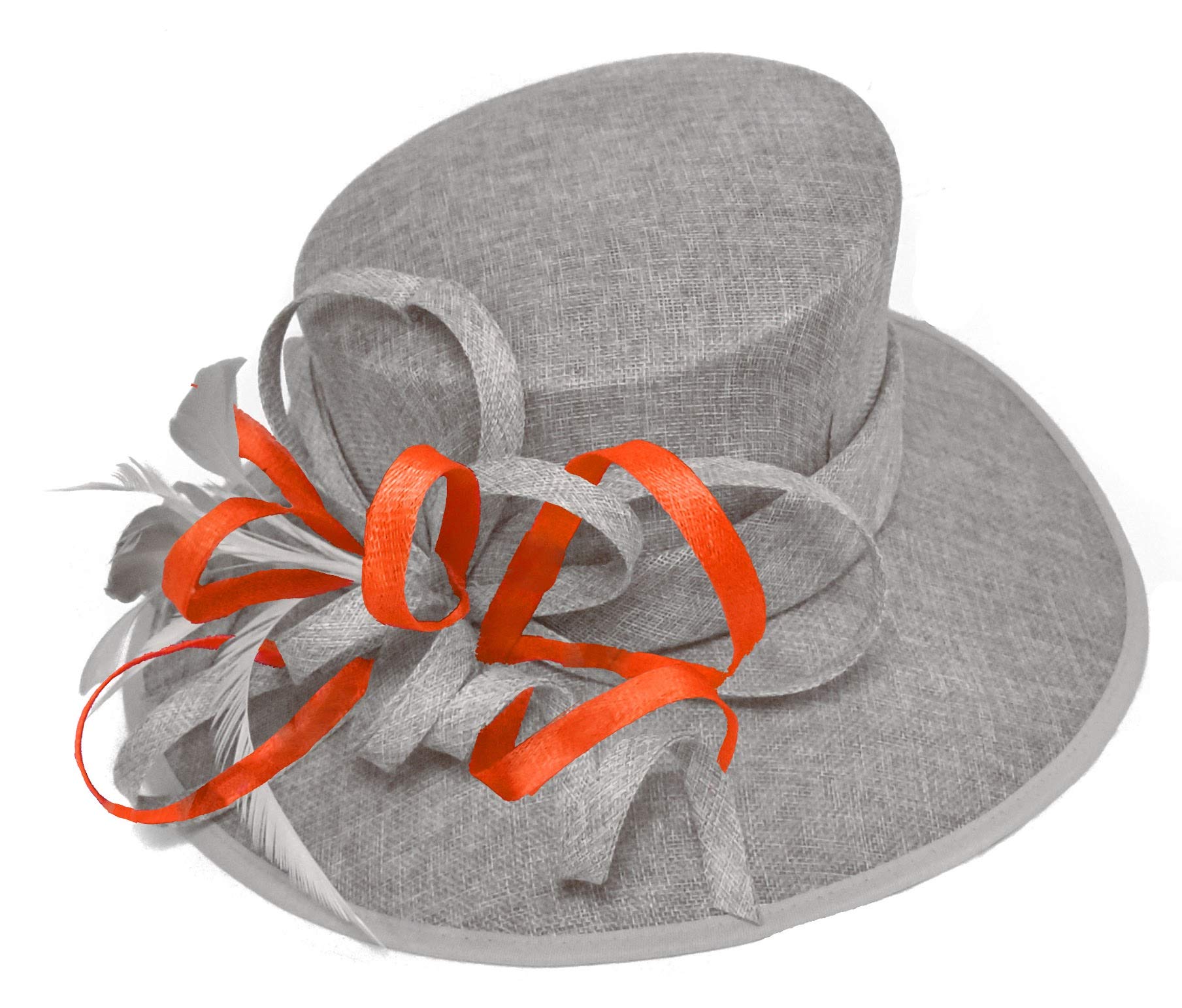Chapeau de mariage gris argenté Caprilite à large bord pour invitée chic - 3