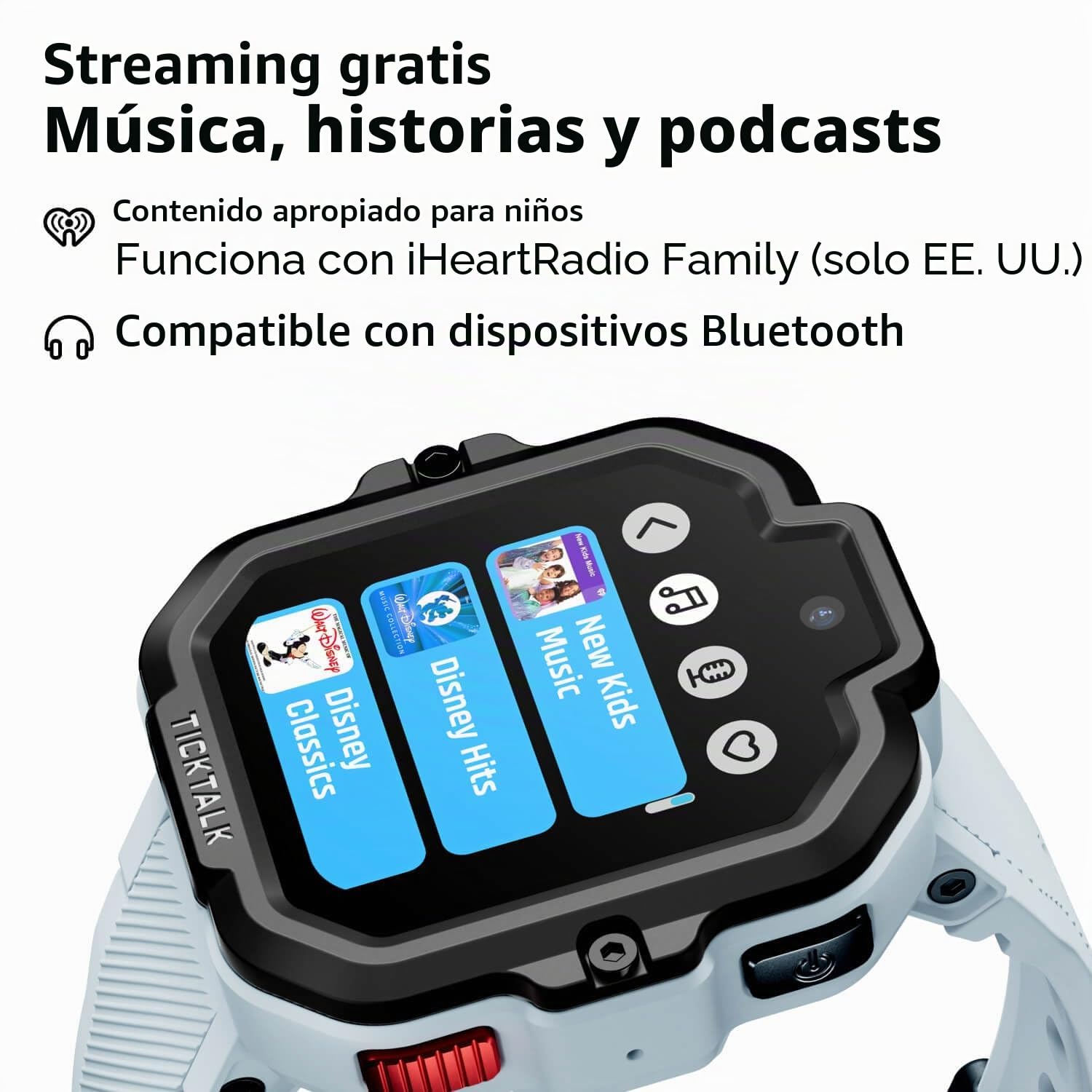 TickTalk5 - Reloj inteligente con rastreo GPS, videollamadas, SOS y controles parentales | Reloj con música gratis, mensajes de texto y llamadas