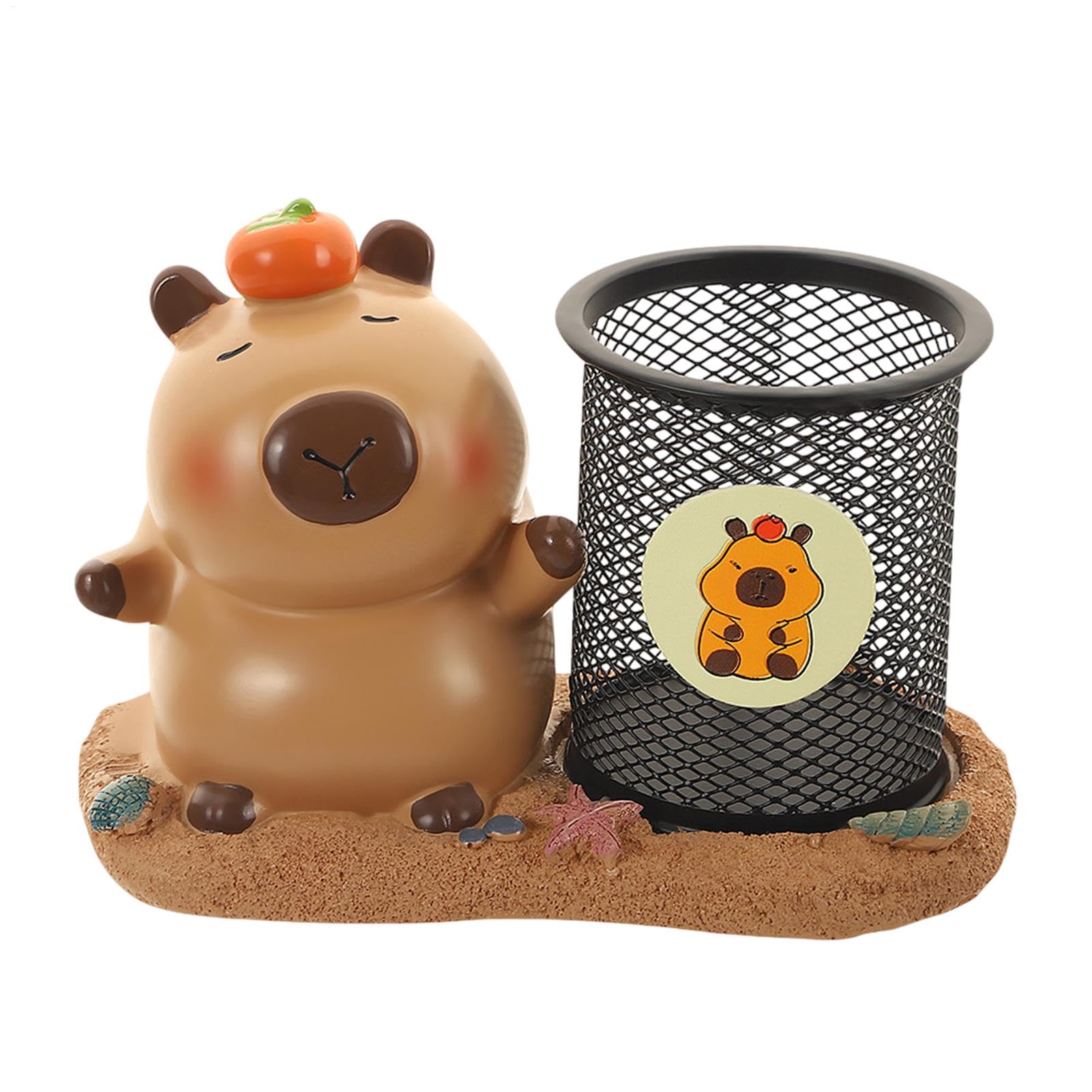 Porte-crayon animal mignon Capybara pour décorer un bureau d'étudiant