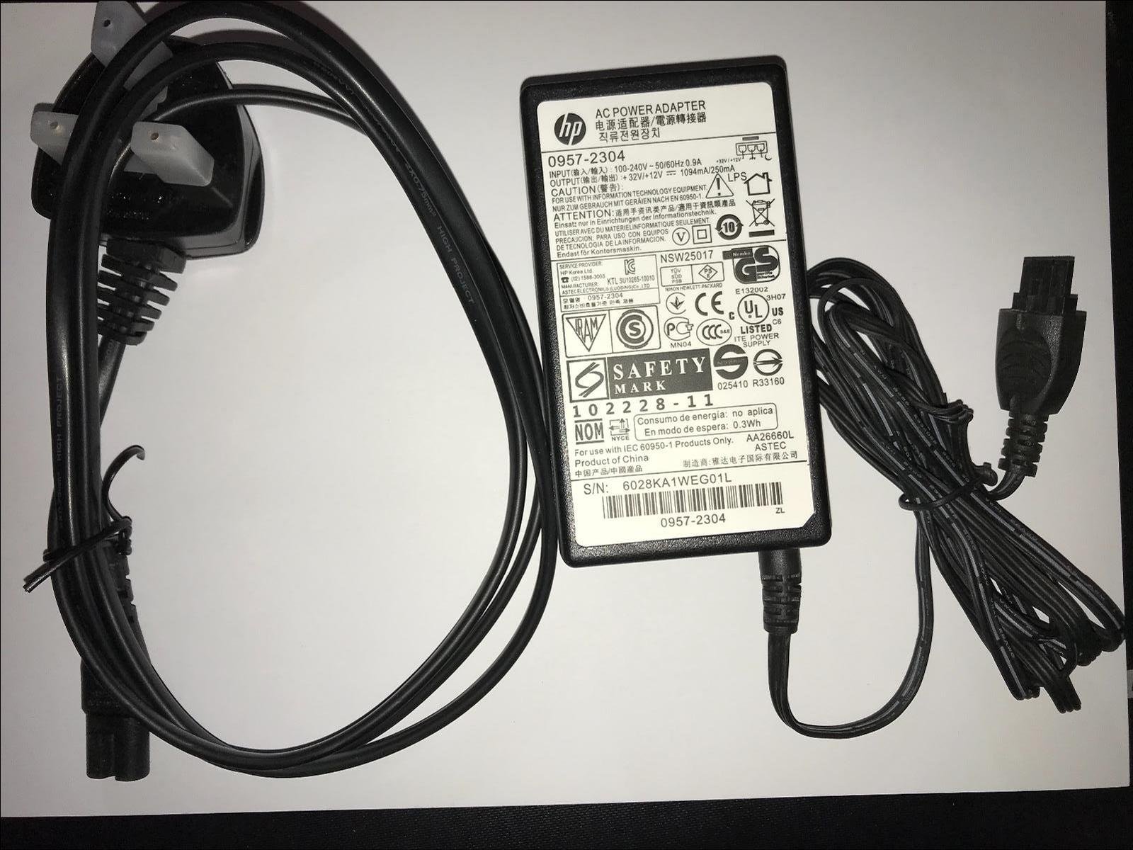 Replacement for UK HP 0957-2304 AC Adapter Power Supply for HP OFFICEJET: 6600 E-ALL-IN-ONE