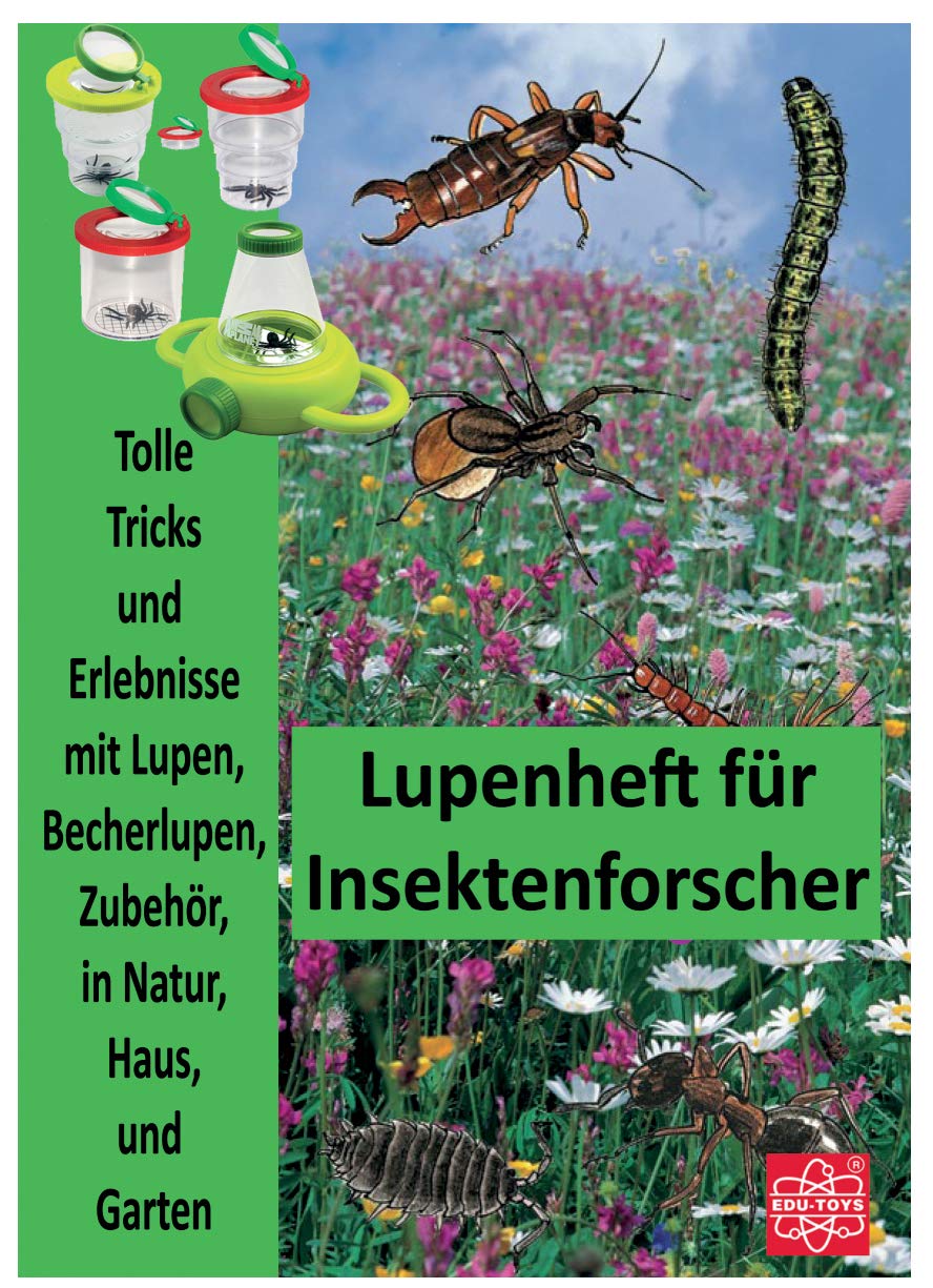 Riesiges Outdoor Naturforscher Paket mit Fernglas, Kompass, Lampe, Taschenmikroskop, 2 Becherlupen, Werkzeugset in praktischem Rucksackbeutel