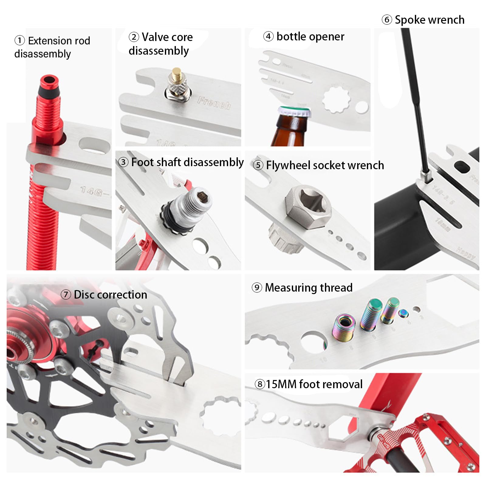 Bicycles Multitool For Maintenance And Repairs Stainless Steels Multifunctional Bikes Wrench Bicycles Maintenance Tool