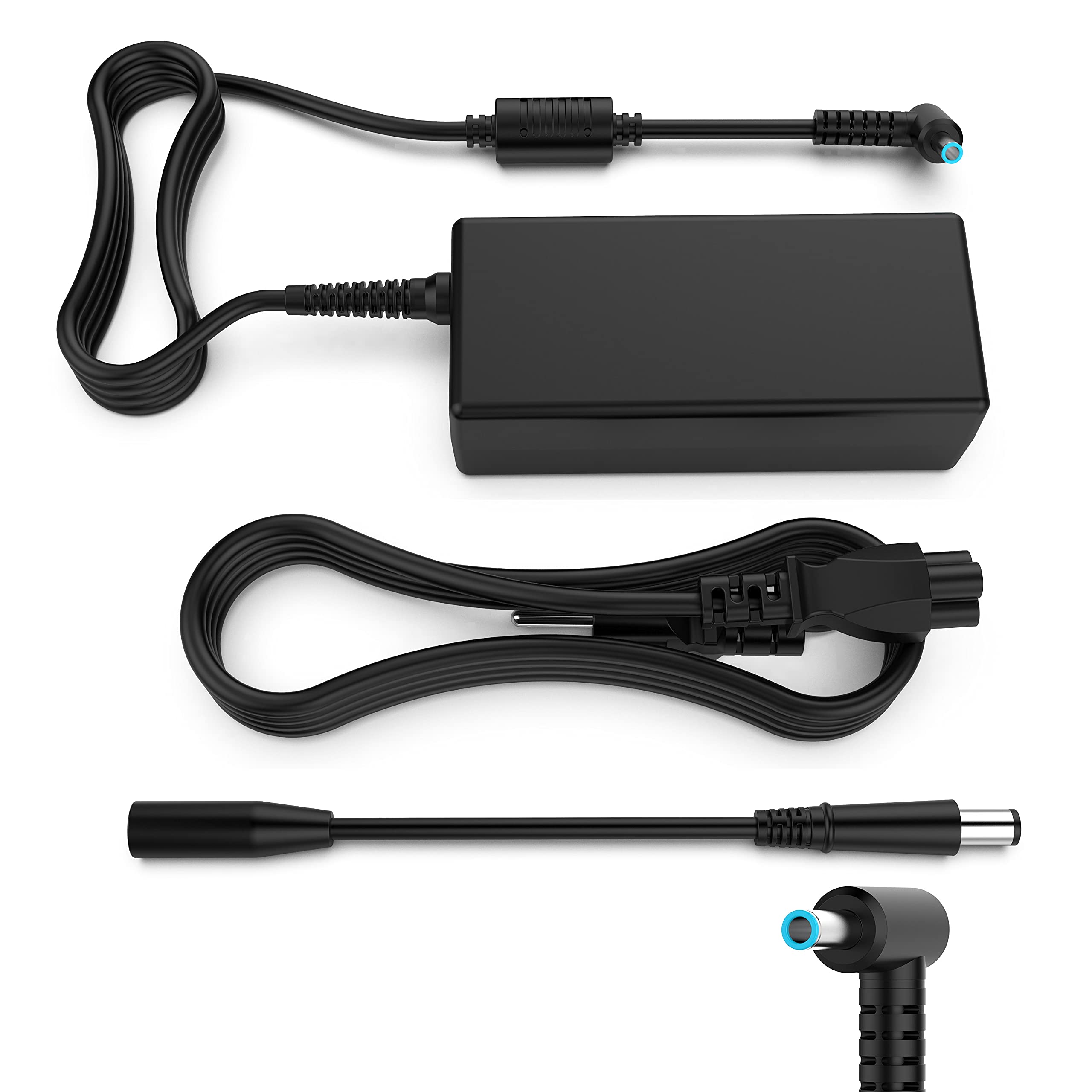 45W Laptop Charger for HP Pavilion X360 13 14 15 17 ProBook G3 G4 G5 G6 Stream 11 13 14 Series Chromebook 11 14 Elitebook Folio Spectre Ultrabook 65W AC Adapter Power Supply with Long Cord