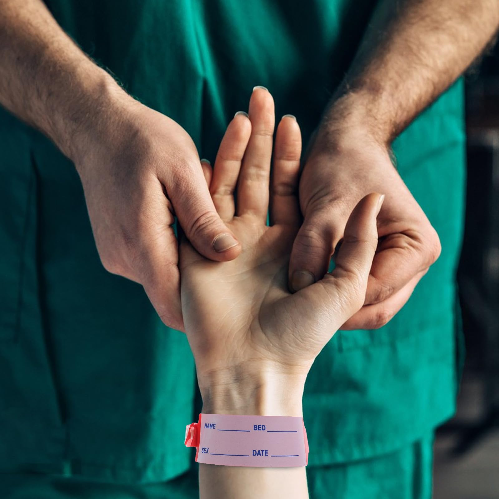 UKCOCO Bracelets D'identification D'hôpital Design Prêt pour Urgence Lot de 100 en Pvc Imperméables pour Patients Âgés et Garçon et Filles pour Admission et Soins