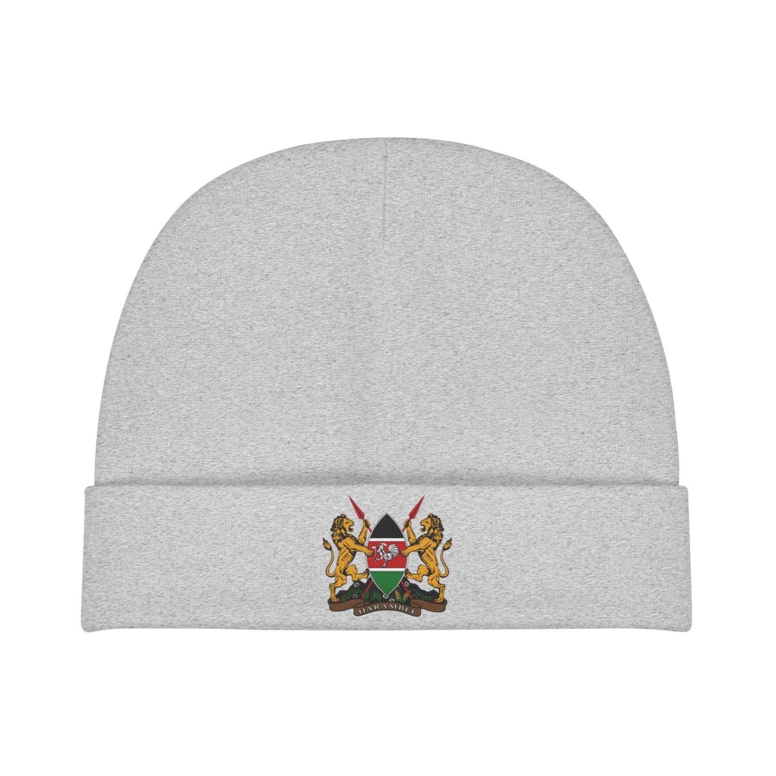 National Emblem of Kenya Baby Beanies Cap Children's Winter Knitted Hat Toddler Warm Infant Knit Hats Gray