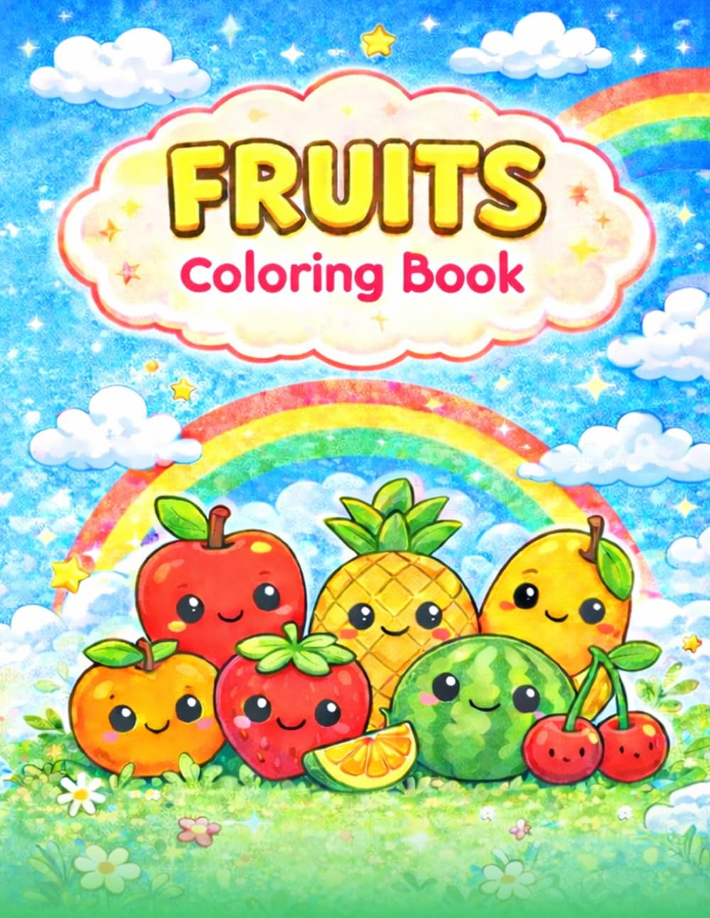 Fruits Coloring Book: Fun & Easy Coloring Pages for Kids (Colorbrew House A–Z Coloring Series)